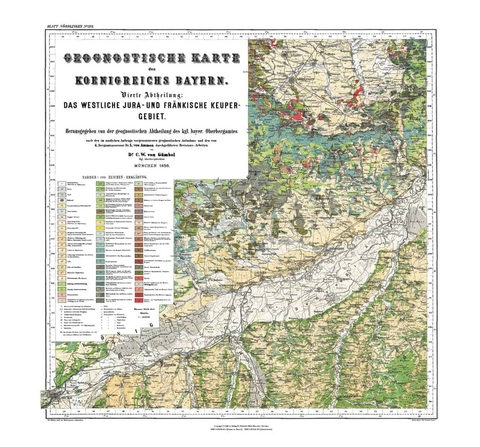 Geognostische Beschreibung des K&ouml;nigreichs Bayern - Carl Wilhelm von G&uuml;mbel