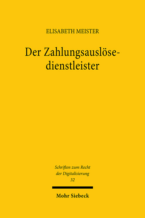 Der Zahlungsausl&ouml;sedienstleister - Elisabeth Meister