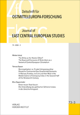 Zeitschrift f&uuml;r Ostmitteleuropa-Forschung (ZfO) 73/3 / Journal of East Central European Studies (JECES) 73/3 - 