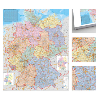 Deutschland Organisationskarte politisch zum Pinnen auf EasyPrint - Platte