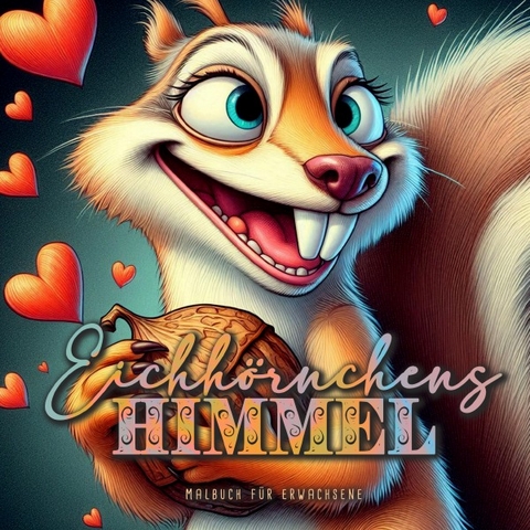 Eichh&ouml;rnchens Himmel Malbuch f&uuml;r Erwachsene - Monsoon Publishing, Musterst&uuml;ck Grafik
