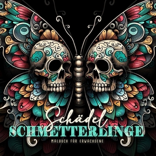 Schädel Schmetterlinge Malbuch für Erwachsene