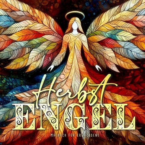 Herbst Engel Malbuch f&uuml;r Erwachsene - Monsoon Publishing, Musterst&uuml;ck Grafik