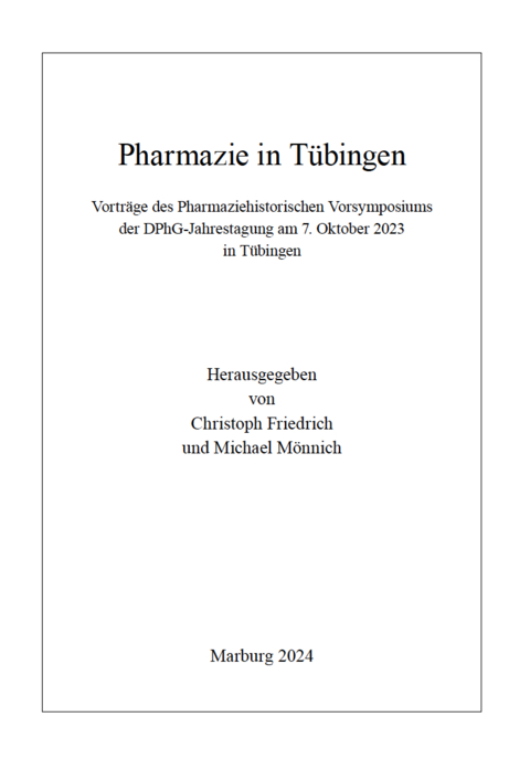 Pharmazie in T&uuml;bingen - 