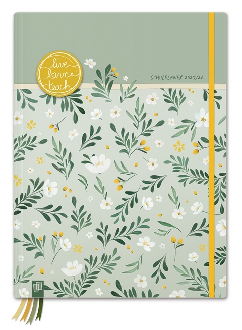 Mein Lehrerplaner A4+ &ndash; Hardcover &ndash; Lehrerkalender f&uuml;r das Schuljahr 2025/2026 &ndash; Sommerbl&uuml;te