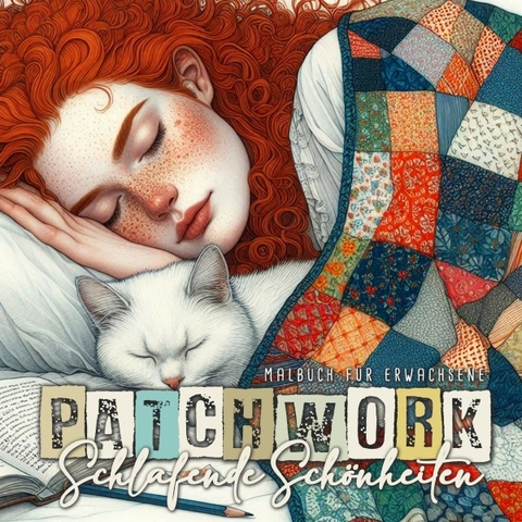 Patchwork Schlafende Sch&ouml;nheiten Malbuch f&uuml;r Erwachsene - Monsoon Publishing, Musterst&uuml;ck Grafik