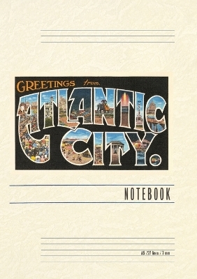 Vintage Lined Notebook Greetings from Atlantic City, New Jersey