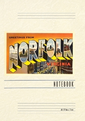 Vintage Lined Notebook Greetings from Norfolk