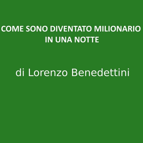 Come Sono Diventato Milionario in una Notte - Lorenzo Benedettini