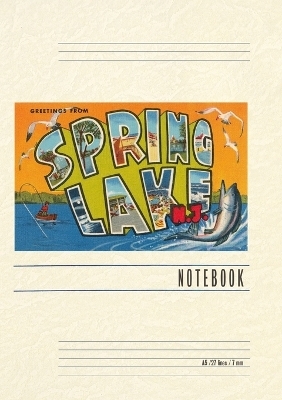Vintage Lined Notebook Greetings from Spring Lake, New Jersey
