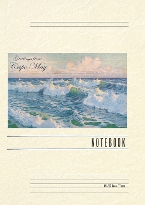 Vintage Lined Notebook Greetings from Cape May, New Jersey, Seascape