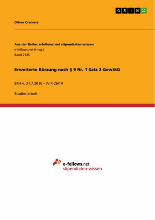 Erweiterte Kürzung nach § 9 Nr. 1 Satz 2 GewStG