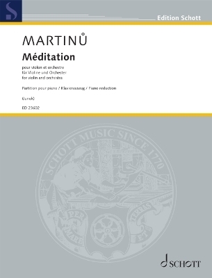 Martinu: Meditation for Violin and Piano (from Orchestra) - 