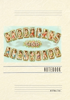 Vintage Lined Notebook Greetings from Milwaukee, Wisconsin, Children in Letters
