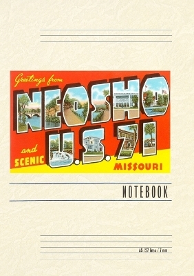 Vintage Lined Notebook Greetings from Neosho, US 71