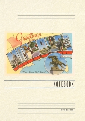 Vintage Lined Notebook Greetings from Missouri