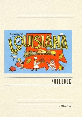 Vintage Lined Notebook Greetings from Louisiana