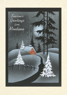 Vintage Lined Notebook Season's Greetings from Montana