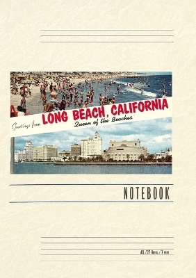 Vintage Lined Notebook Greetings from Long Beach