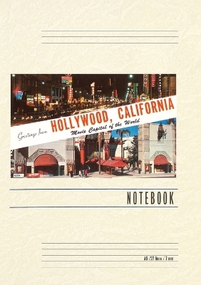 Vintage Lined Notebook Greetings from Hollywood, California