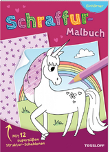 Schraffur-Malbuch. Einh&ouml;rner