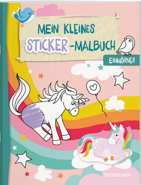 Mein kleines Sticker-Malbuch. Einh&ouml;rner