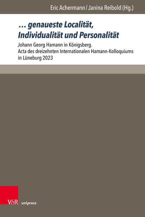 &hellip; genaueste Localit&auml;t, Individualit&auml;t und Personalit&auml;t - 