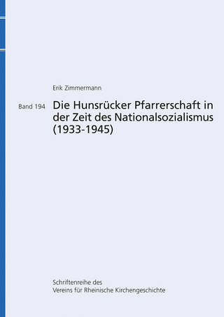 Die Hunsrücker Pfarrerschaft in der Zeit des Nationalsozialismus (1933–1945)