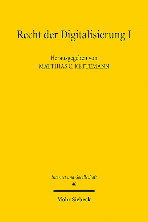 Recht der Digitalisierung I - 