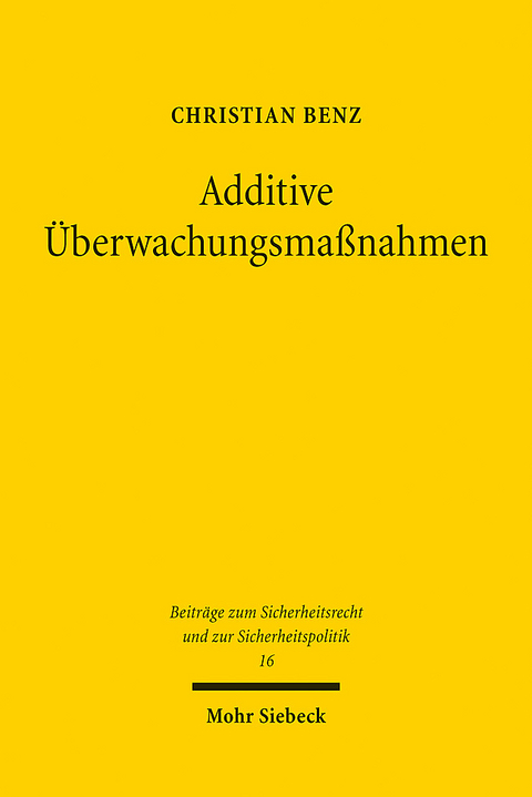 Additive Überwachungsmaßnahmen - Christian Benz