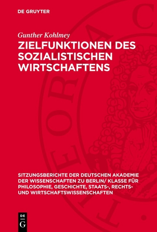 Zielfunktionen des sozialistischen Wirtschaftens