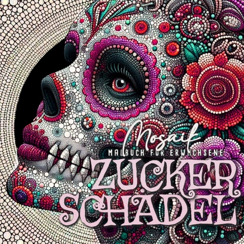 Zuckersch&auml;del Mosaik Malbuch f&uuml;r Ewachsene - Monsoon Publishing, Musterst&uuml;ck Grafik