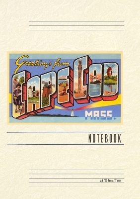 Vintage Lined Notebook Greetings from Cape Cod, Mass.