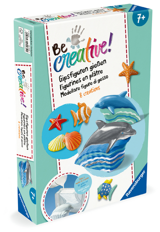 BeCreative Midi - Bastelset DIY Gipsfiguren gießen Delfine