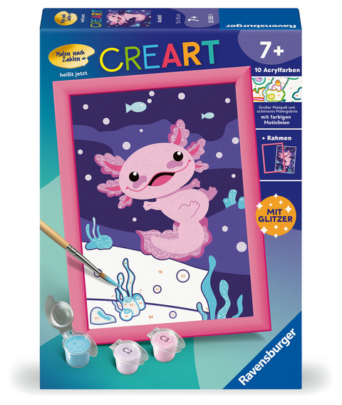 CreArt, Malen nach Zahlen Kinder - Axolotl