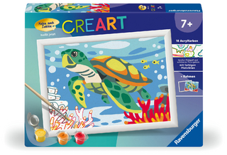 CreArt, Malen nach Zahlen Kinder - Meeresschildkröte