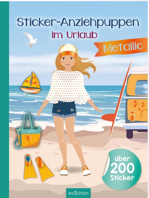 Sticker-Anziehpuppen Metallic &ndash; Im Urlaub
