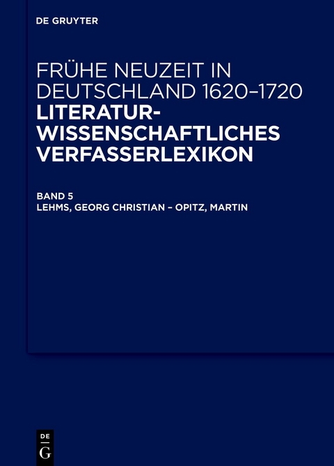 Lehms, Georg Christian &ndash; Opitz, Martin - 
