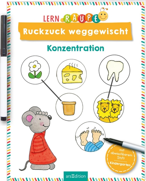 Lernraupe &ndash; Ruckzuck weggewischt! Konzentration