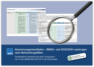 Abrechnungschecklisten – BEMA- und GOZ/GOÄ-Leistungen nach Behandlungsfällen