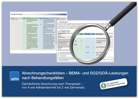 Abrechnungschecklisten &ndash; BEMA- und GOZ/GO&Auml;-Leistungen nach Behandlungsf&auml;llen - Jessica Kolkman