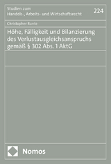 H&ouml;he, F&auml;lligkeit und Bilanzierung des Verlustausgleichsanspruchs gem&auml;&szlig; &sect; 302 Abs. 1 AktG - Christopher Runte