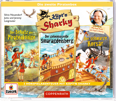 CD-H&ouml;rspiel: K&auml;pt'n Sharky &ndash; Die zweite Piratenbox (3 CDs) - Jutta Langreuter, Jeremy Langreuter