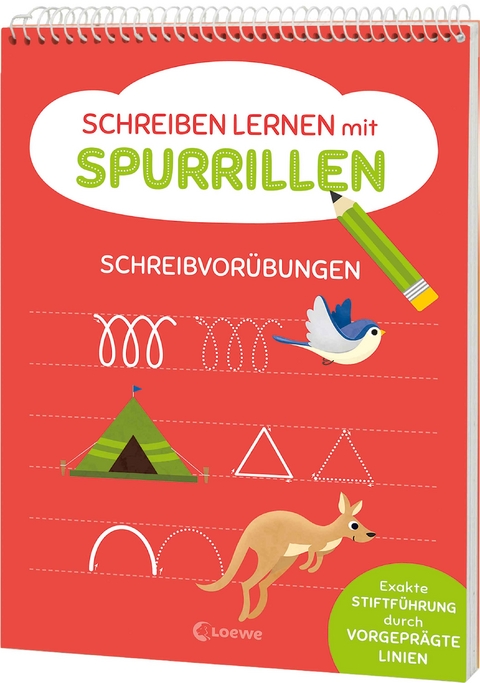 Schreiben lernen mit Spurrillen - Schreibvor&uuml;bungen