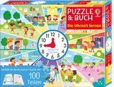 Puzzle & Buch: Die Uhrzeit lernen