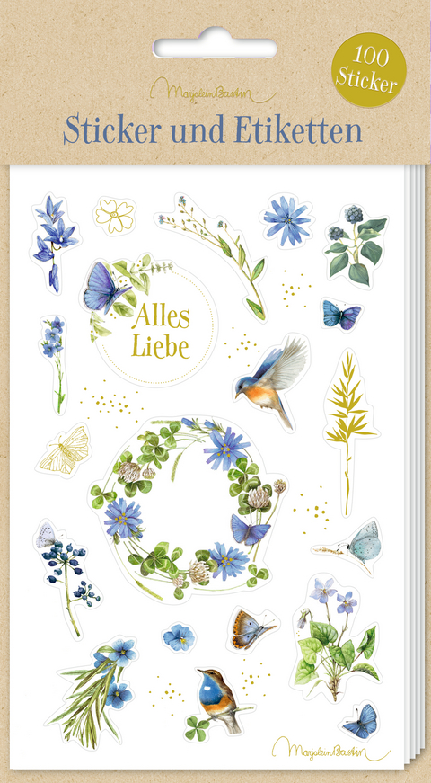Sticker und Etiketten &ndash; Stickerbogen mit 100 Stickern