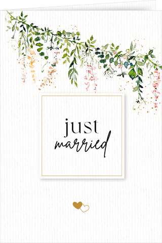 Grußkarte mit Kuvert – just married