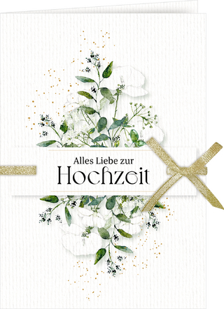 Grußkarte mit Kuvert – Alles Liebe zur Hochzeit