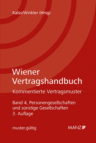 Wiener Vertragshandbuch Personen- und sonstige Gesellschaften
