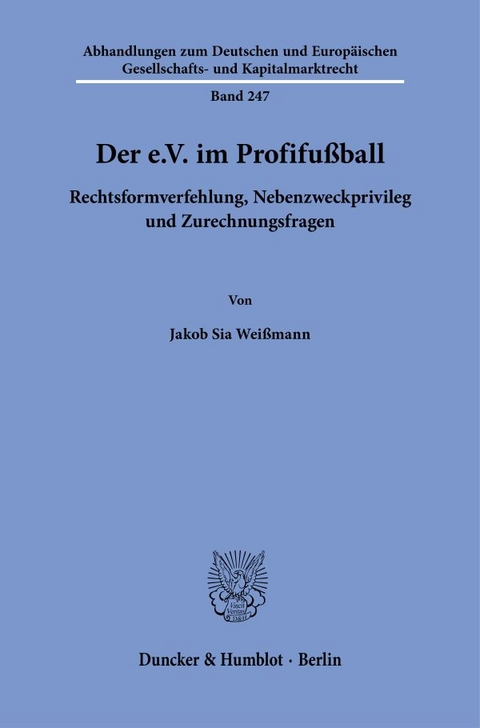 Der e.V. im Profifu&szlig;ball - Jakob Sia Wei&szlig;mann
